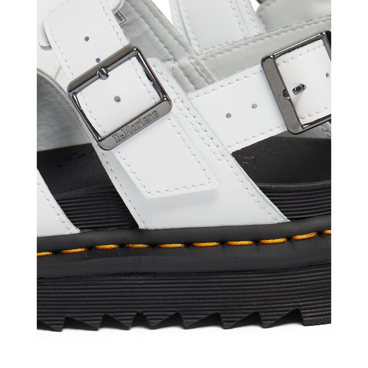 Sandales Voss II en cuir Hydro blanc, DR. MARTENS