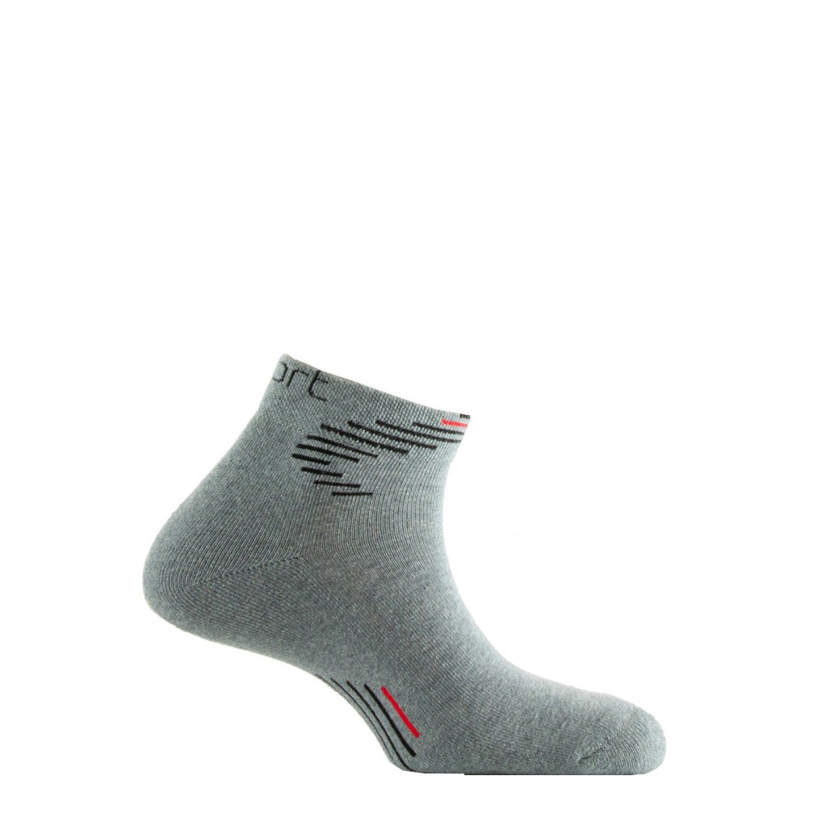 Pack de 2 ultra courtes K-Sport semelle bouclette Coton majoritaire gris, KINDY