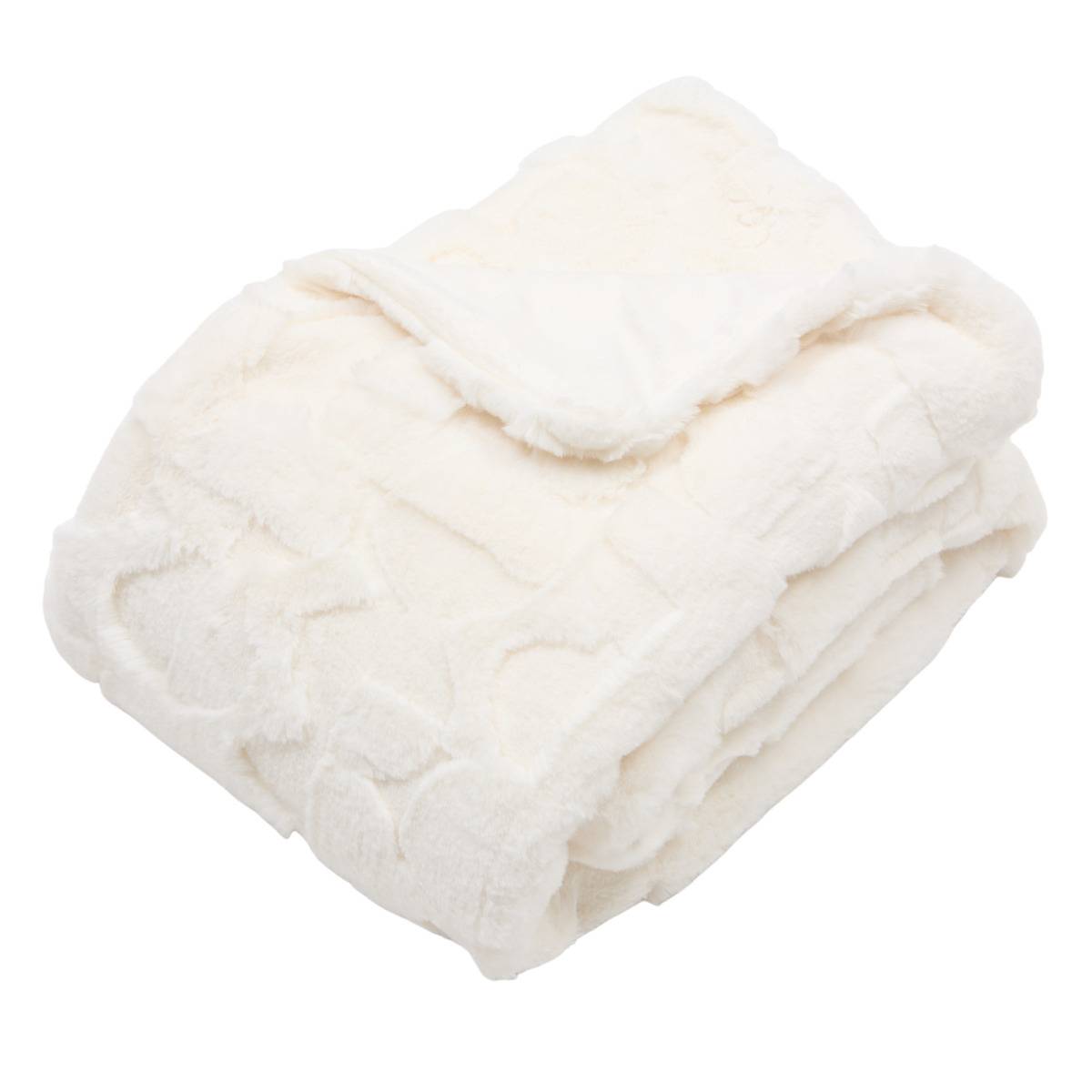 Plaid NALIA blanc, ATMOSPHERA