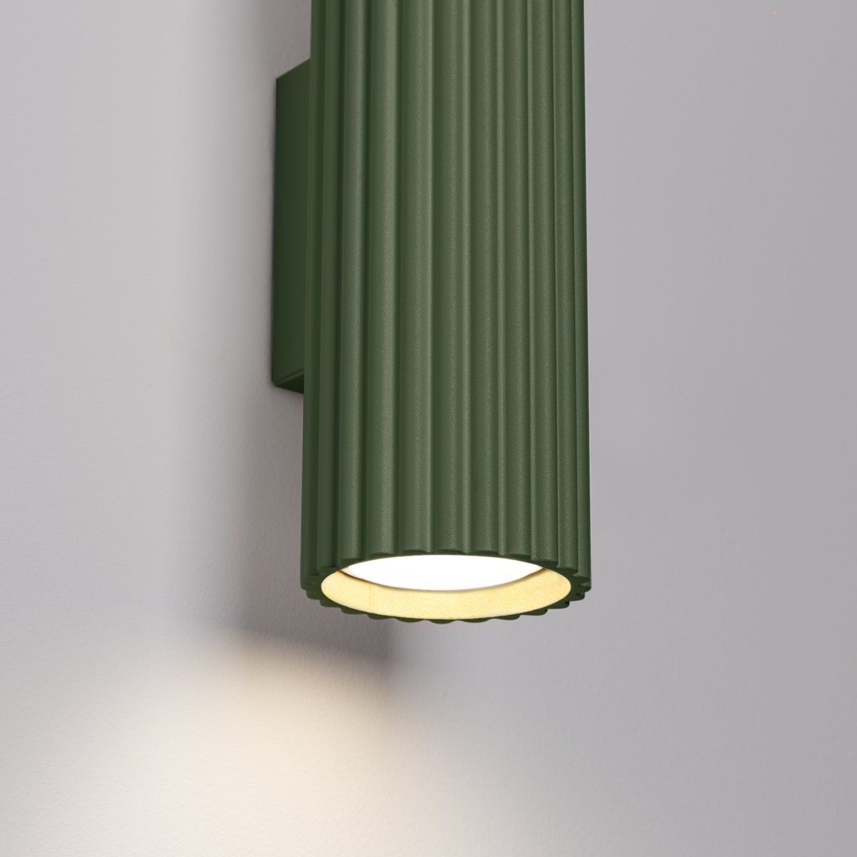 Applique Aluminium Vert Olive GU10 2 Karbon vert, EDEN