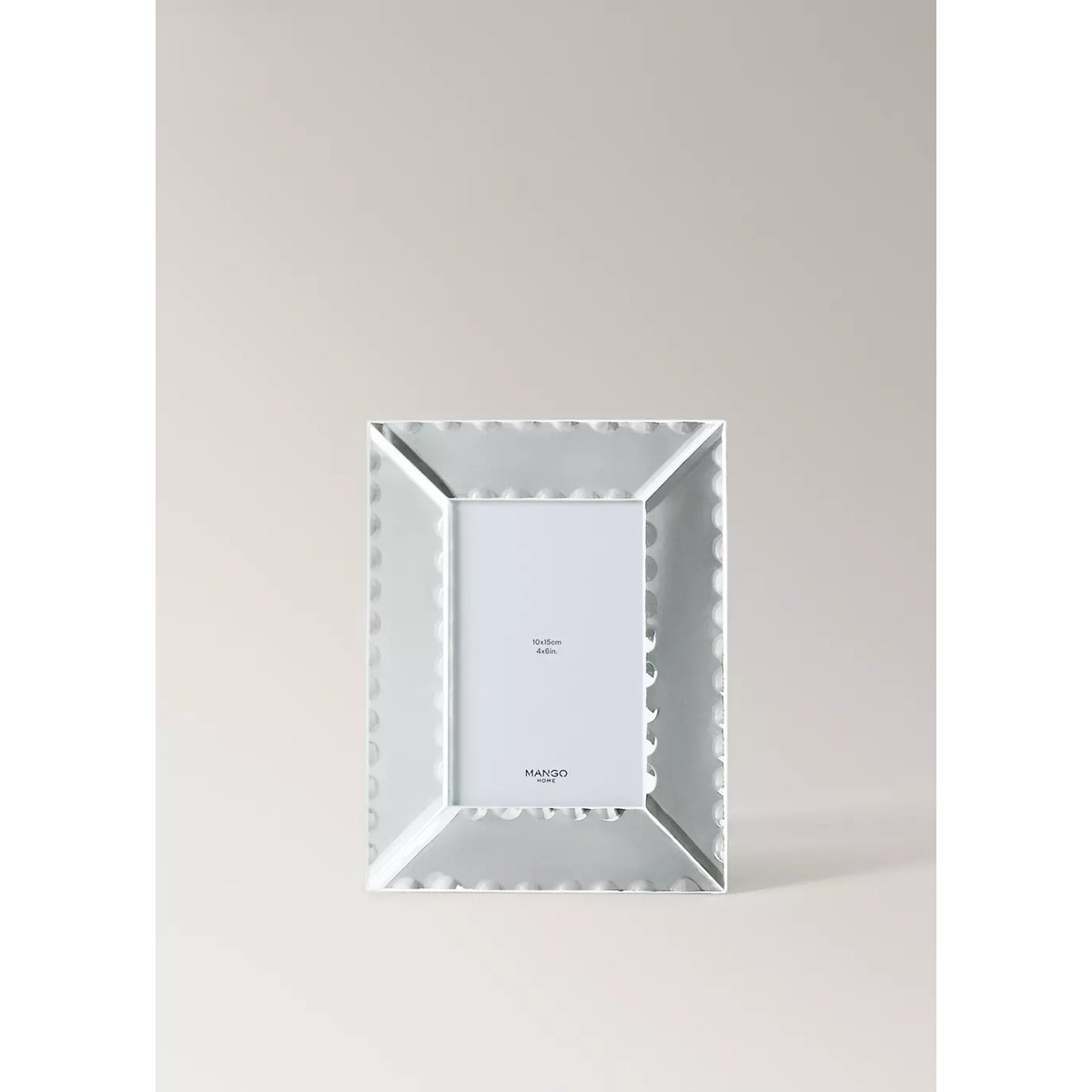 Cadre photo en verre taille moyenne argent, MANGO HOME