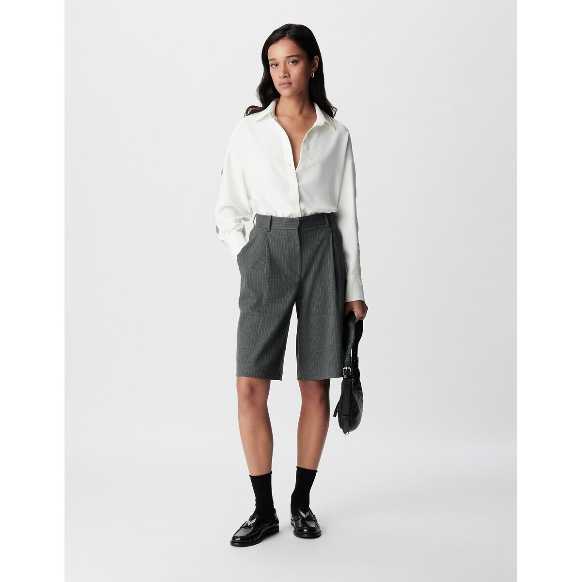 Camicia traforata a maniche lunghe ecru , IKKS