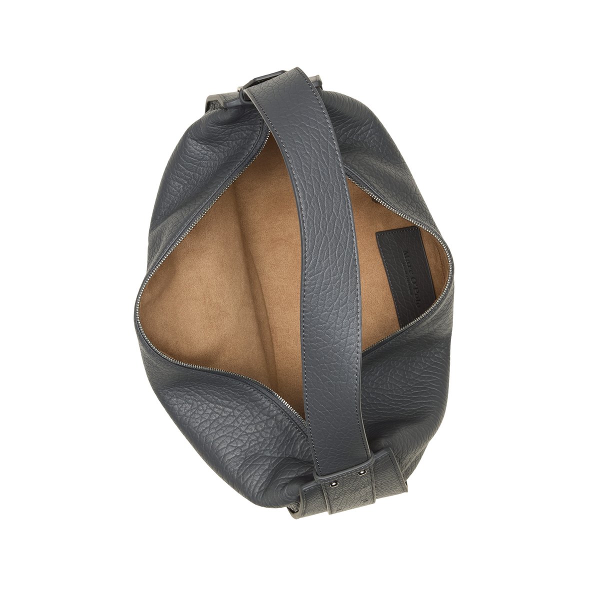 Hobo Bag moyen en slouchy shape avec fond fixe gris fonce, MARC O'POLO