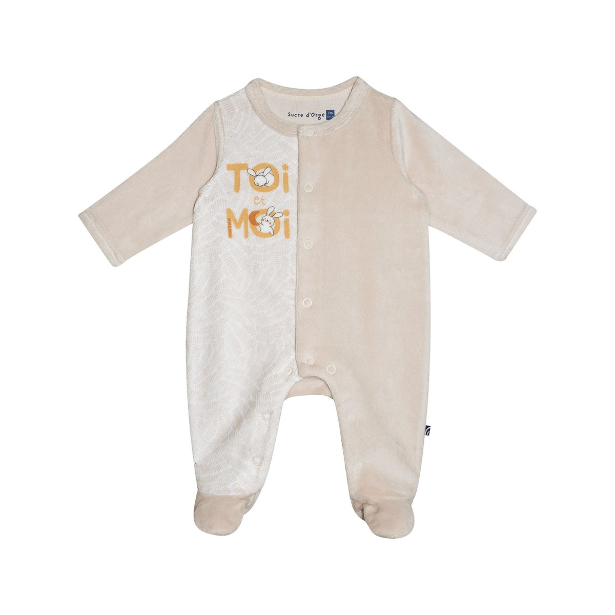 Dors bien ruodi velours rase beige, SUCRE D'ORGE