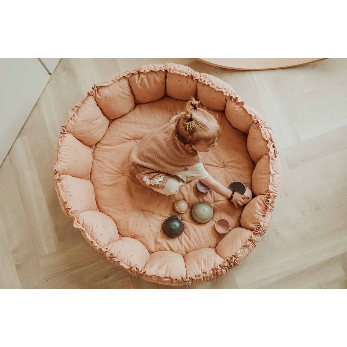 play&go - tapis d´éveil & cocon organic - fleuri rose, PLAY ET GO