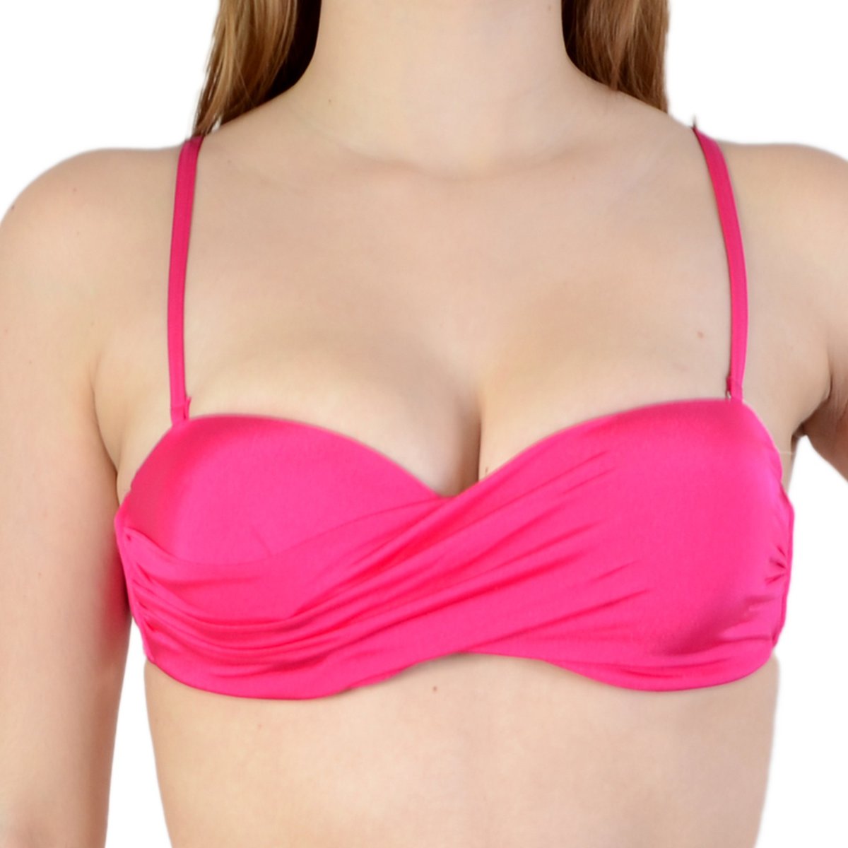Haut De Maillot De Bain Twisty Fushia rose, VALEGE