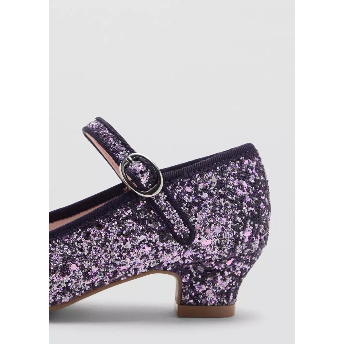 Chaussures à talon paillettes violet clair/pastel, MANGO KIDS