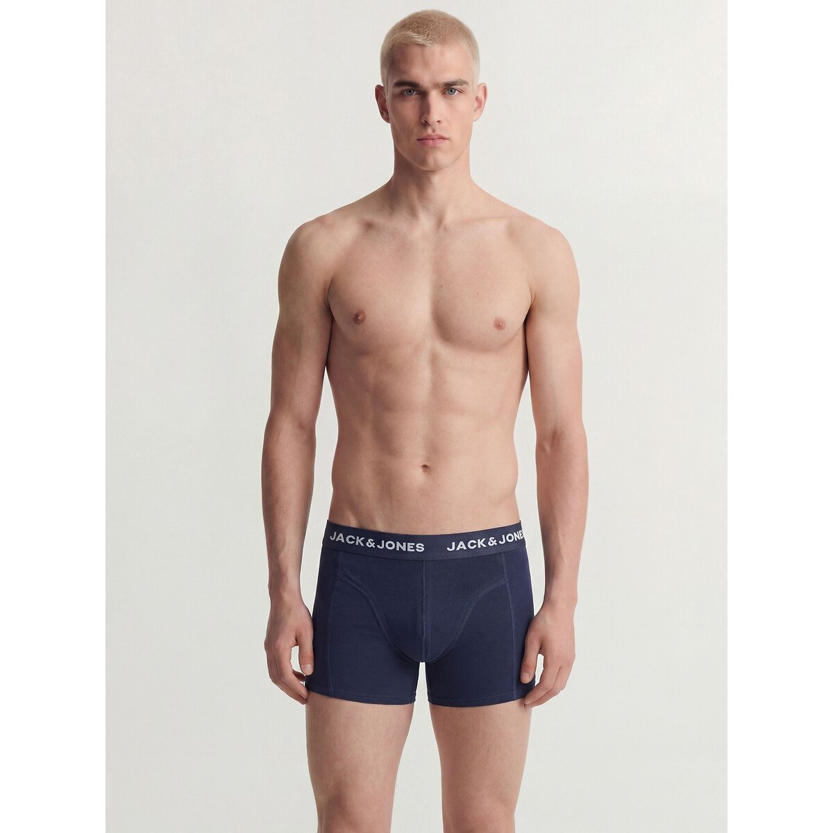 Lote de 3 boxers lisos marinho + marinho + marinho, JACK & JONES