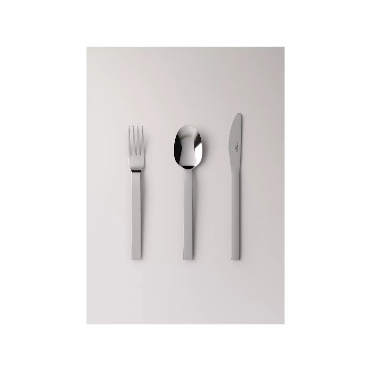 Ensemble de couverts 3 pièces acier inoxydable gris, MANGO HOME