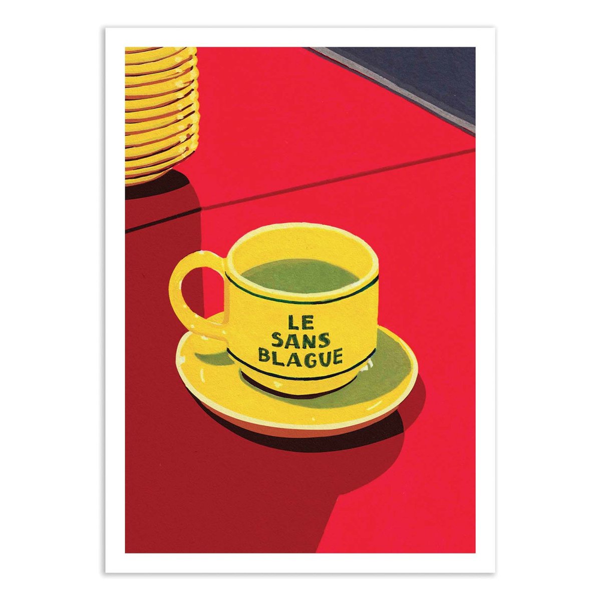 Affiche d'art - Le Sans Blague - Studio Mandariini jaune, WALL EDITIONS