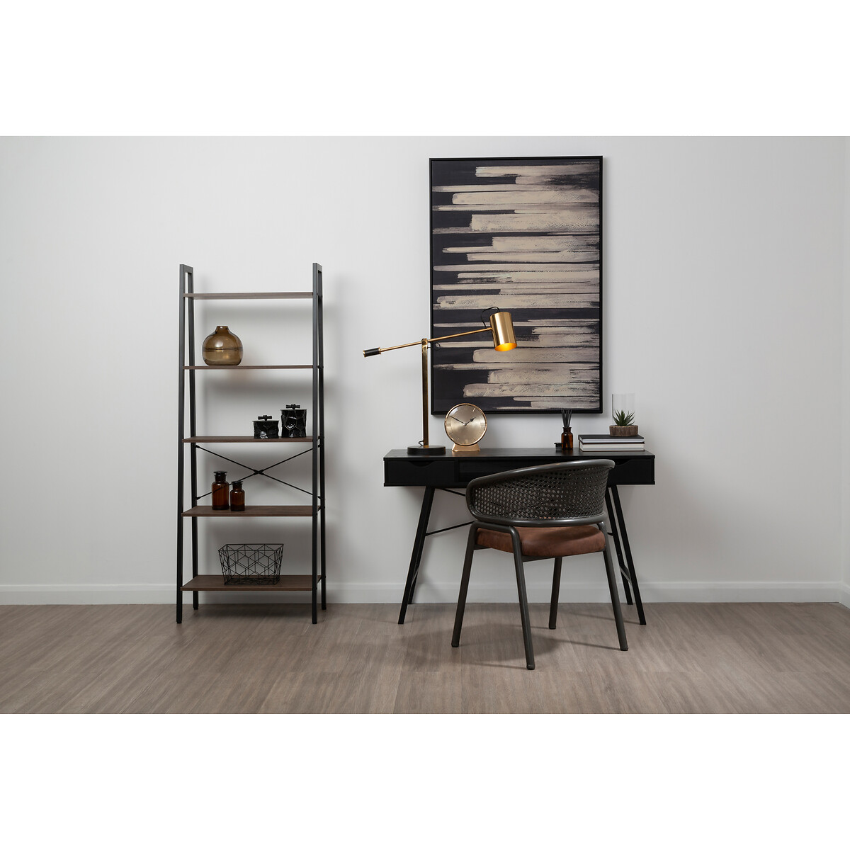 Harlan 5-Tier Ladder Shelf brown , SO'HOME