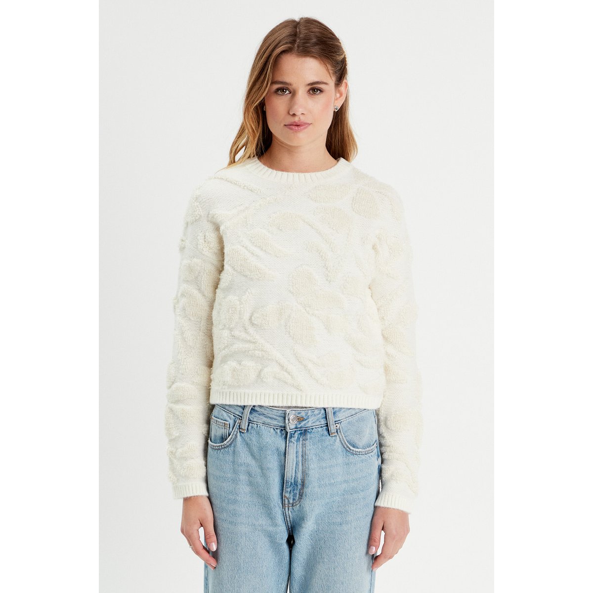 Pull manches longues ecru, CACHE CACHE