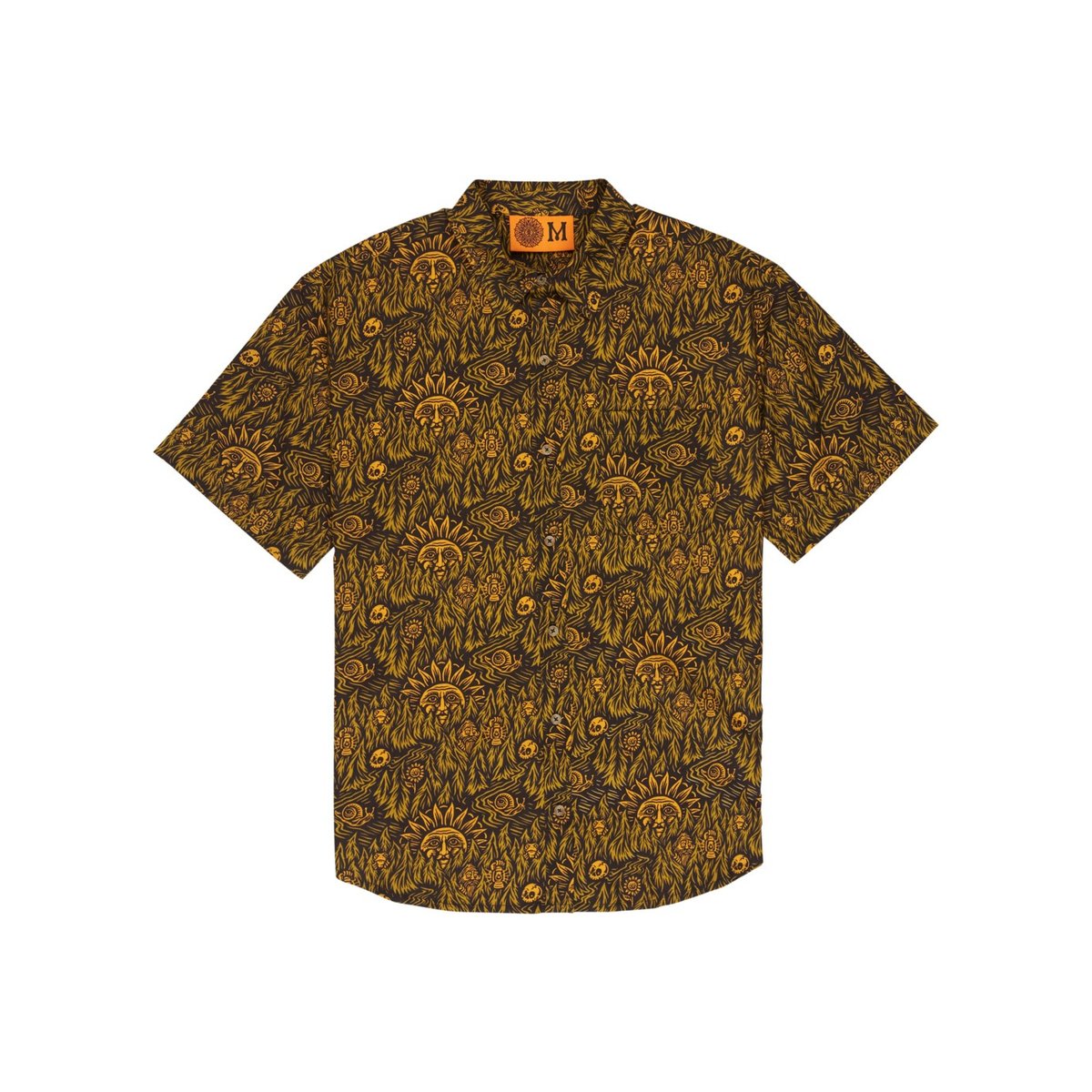 Chemise manches courtes TIMBER REGULAR CLASSIC PRINTED noir find the light, ELEMENT