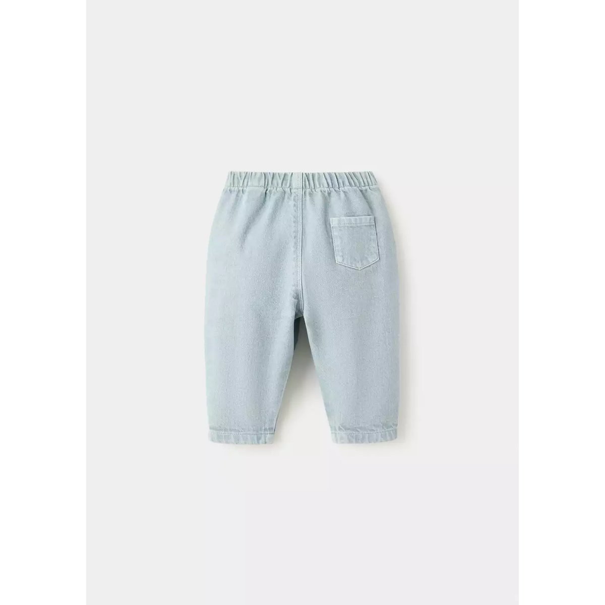 Pantalon droit taille élastique bleu, MANGO BABY