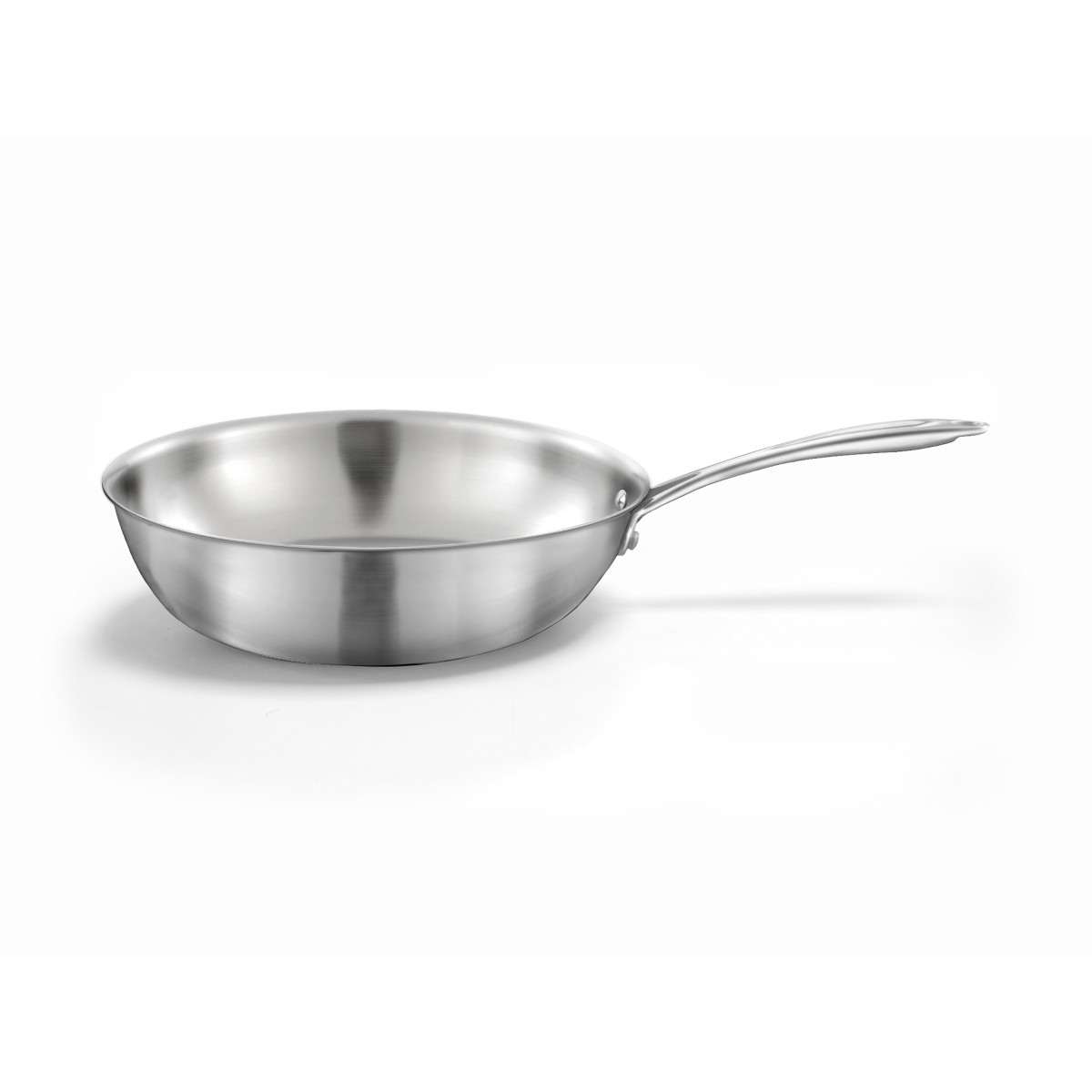 Wok en inox 28 cm inox triply - GOURMET inox, CUISINOX