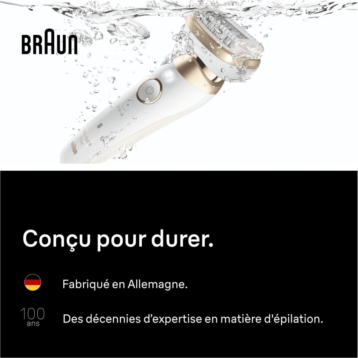 Epilateur électrique Silk-épil SES 9-060 3D Flex couleur unique, BRAUN