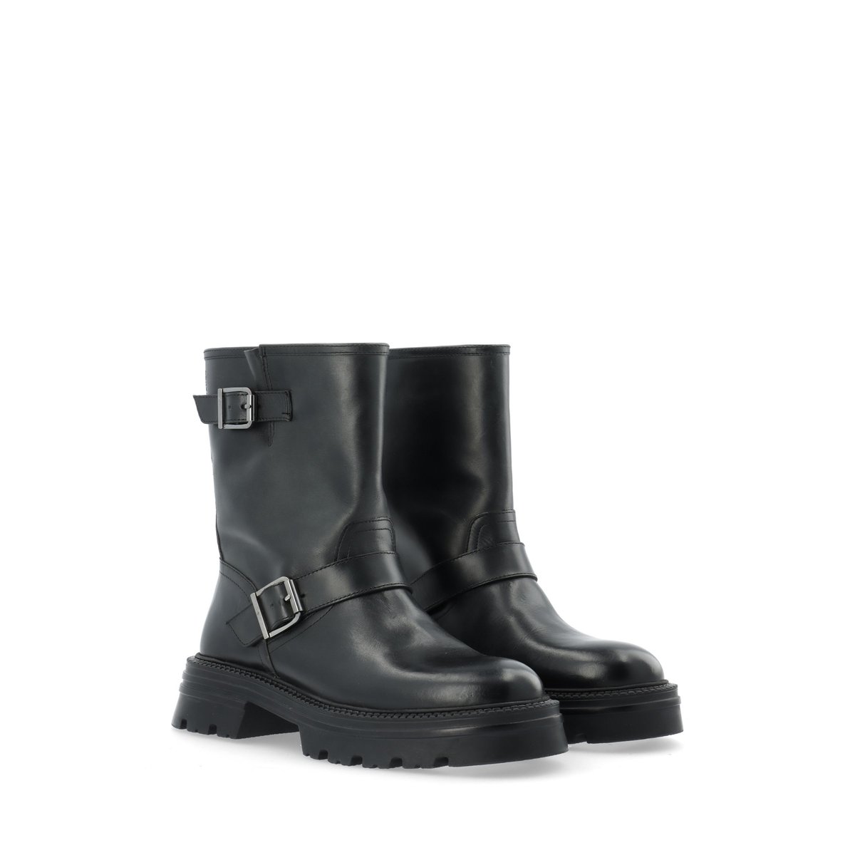 Bottes À Boucles noir - black, BIANCO