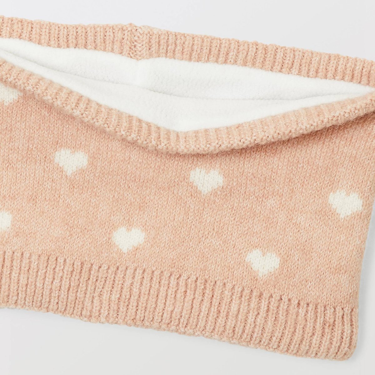 Cache cou en maille jacquard babyblush, BOUT'CHOU