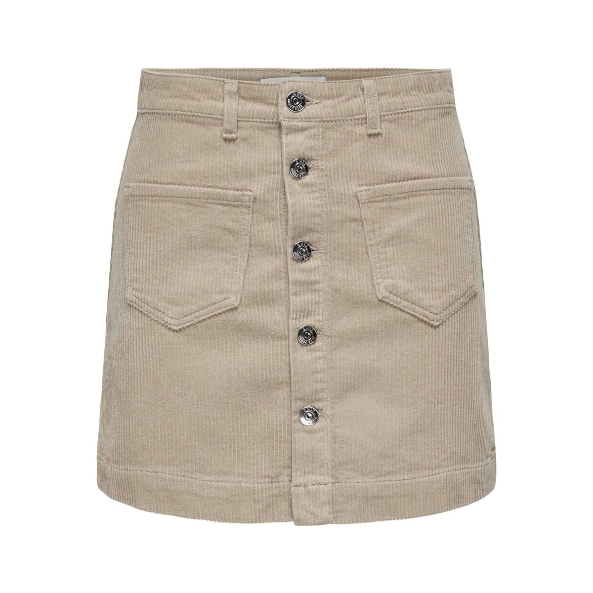 Jupe en velours, taille haute nude, ONLY