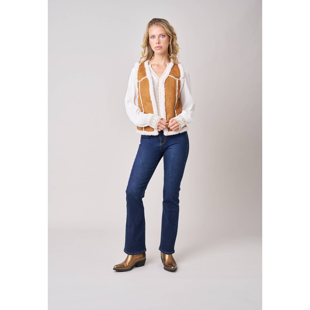 Gilet sans manches femme SVANY whisky, DEELUXE