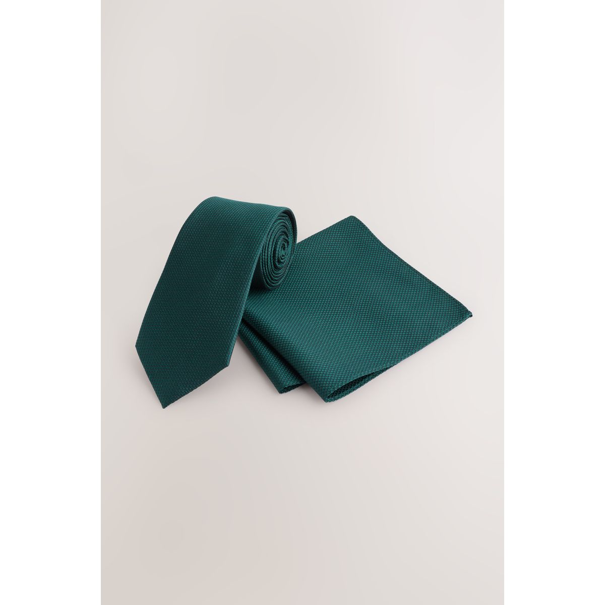Ensemble pochette et cravate texturées vert, NEXT