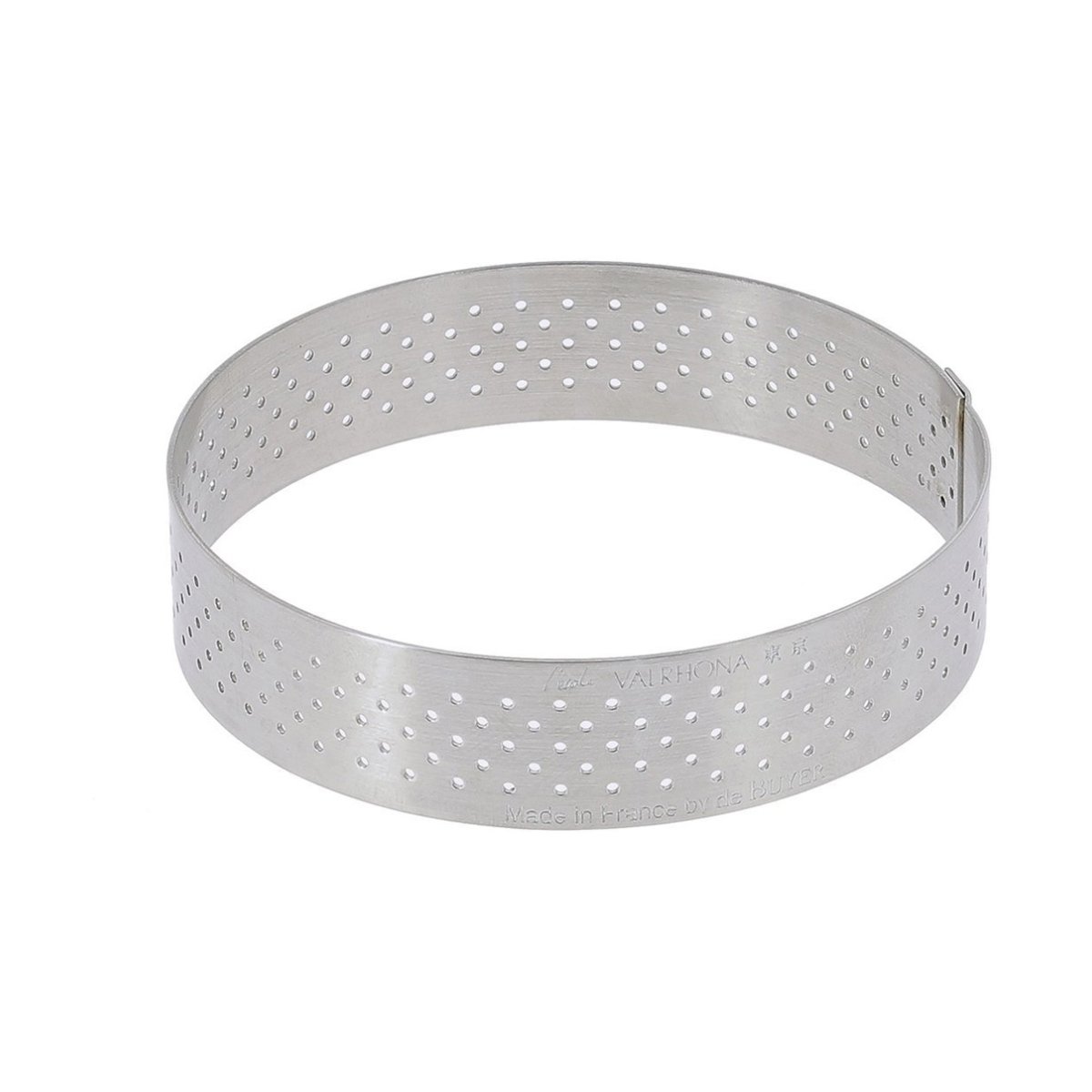 Cercle perforé en inox ø 24,5 cm blanc, DE BUYER
