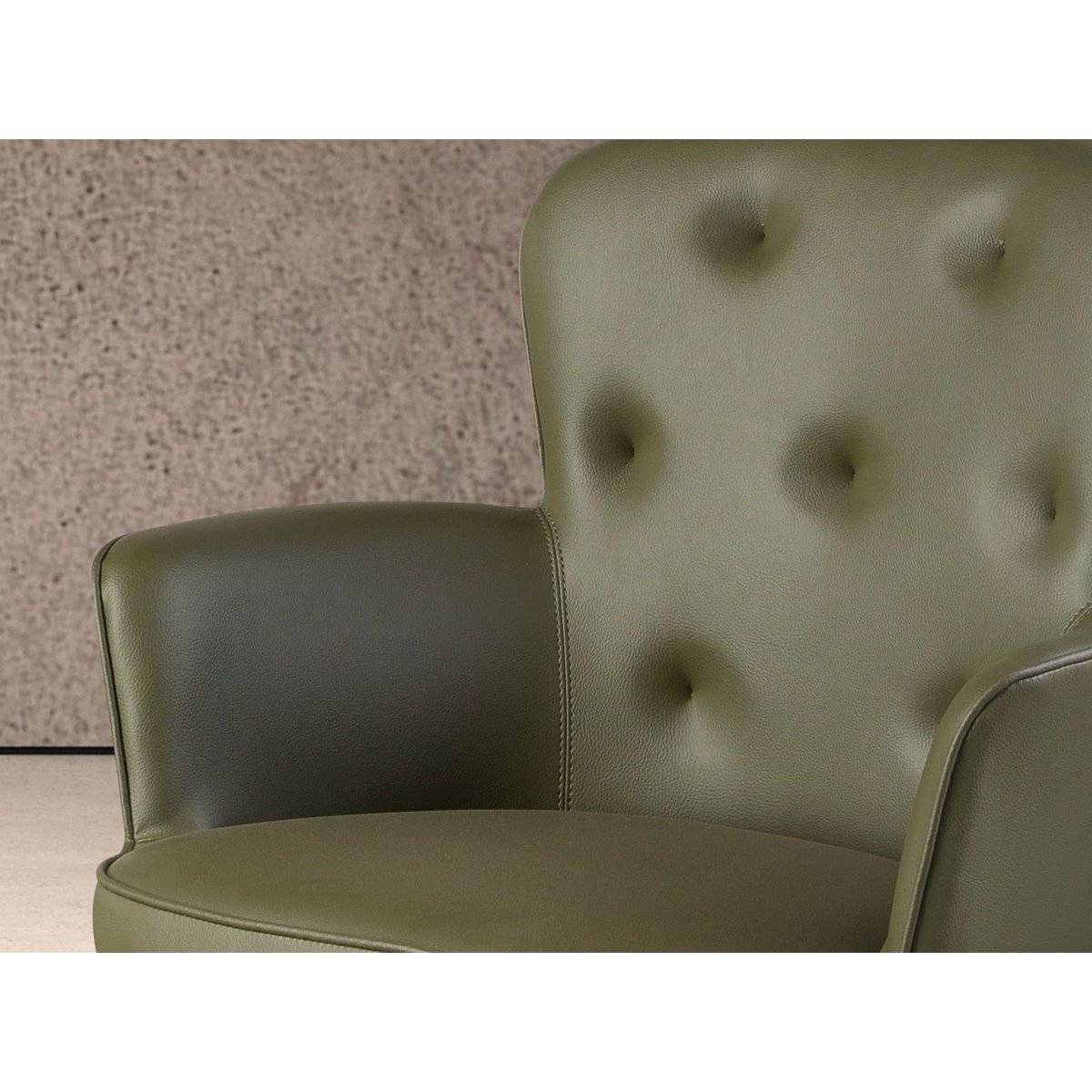 Chaise pivotante en simili cuir vert foncé | noir, ANGEL CERDA
