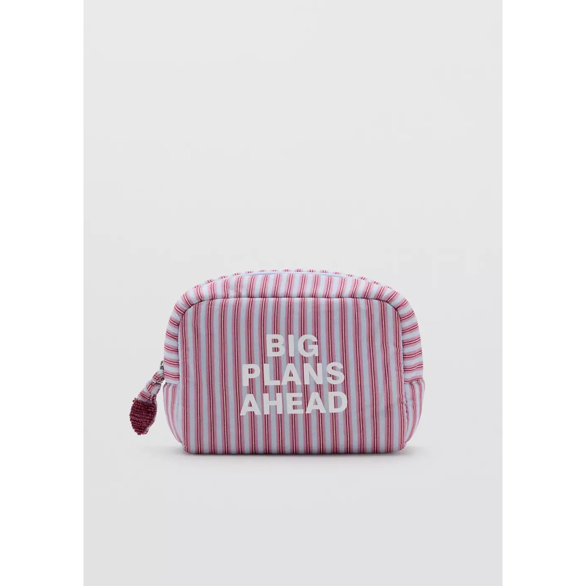 Trousse en coton à rayures imprimées bleu, MANGO TEEN