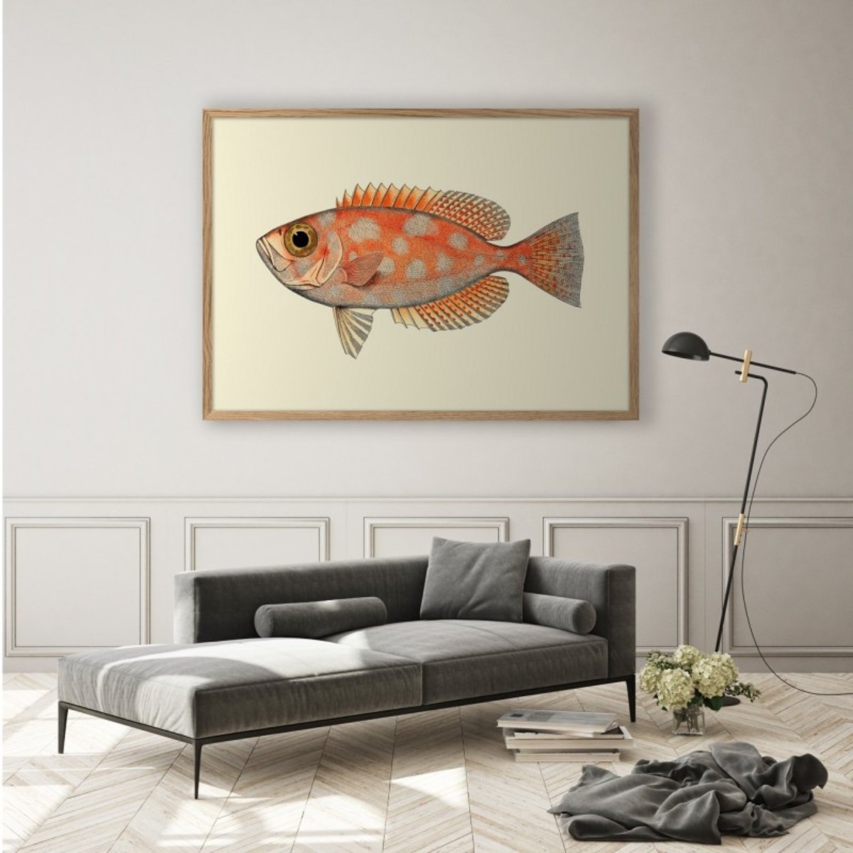 Affiche poisson Blotched Bigeye orange, THE DYBDAHL CO