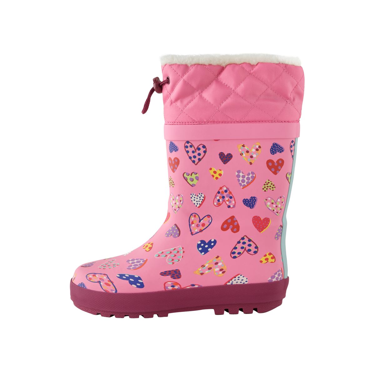 Bottes thinsulate en caoutchouc à revers imprimé cœur rose, NEXT