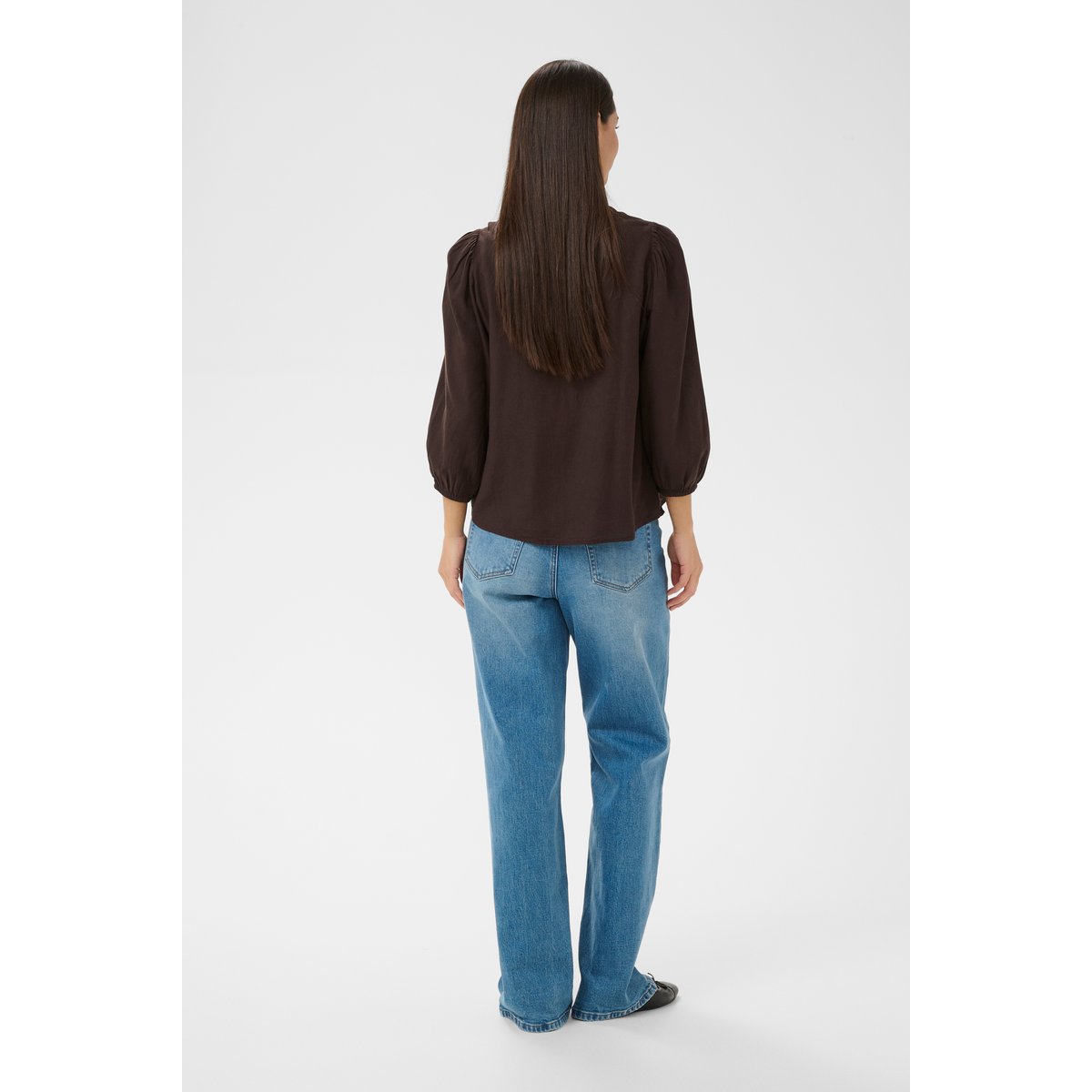 Blouse à manches courtes marron black coffee, KAFFE