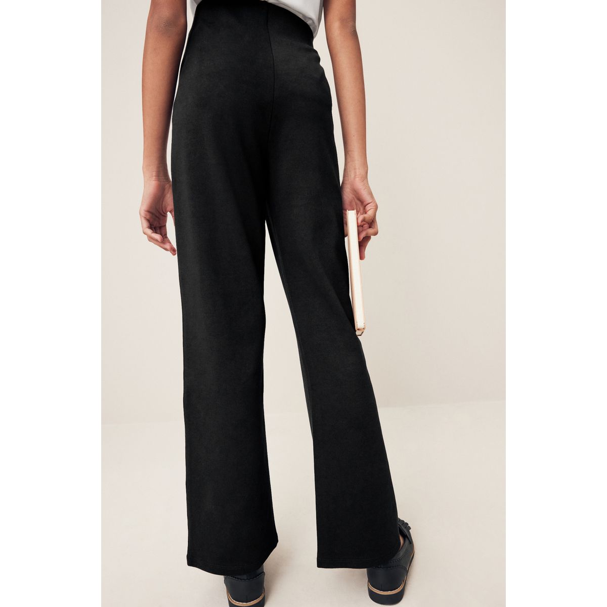 Pantalon d’école bootcut taille haute noir, NEXT