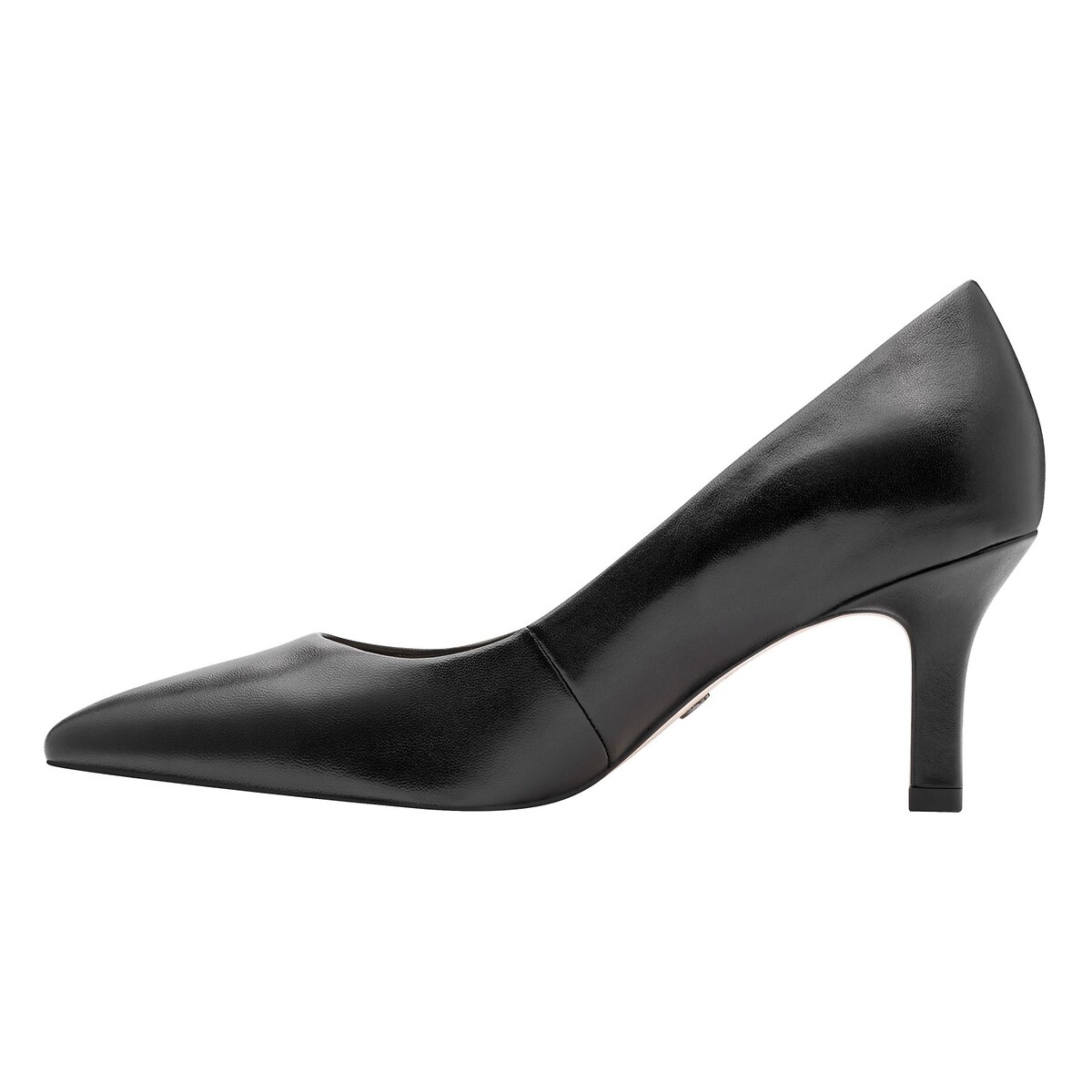Pointed Toe Leather Heels black, TAMARIS