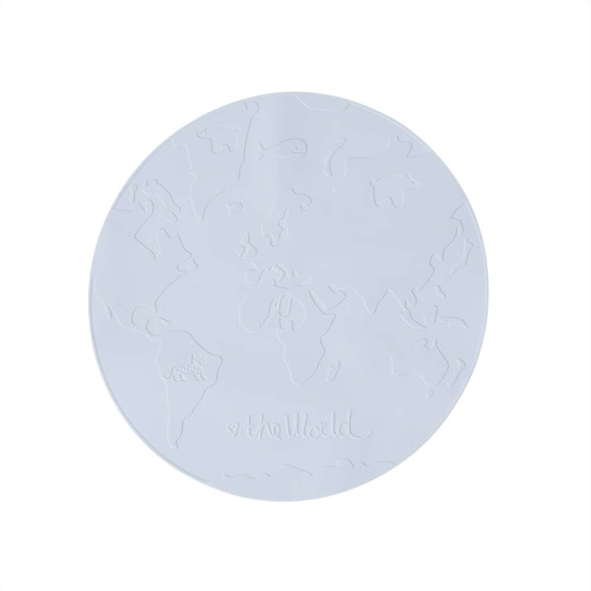 Sets de table en silicone mappemonde MINI bleu, OYOY LIVING DESIGN