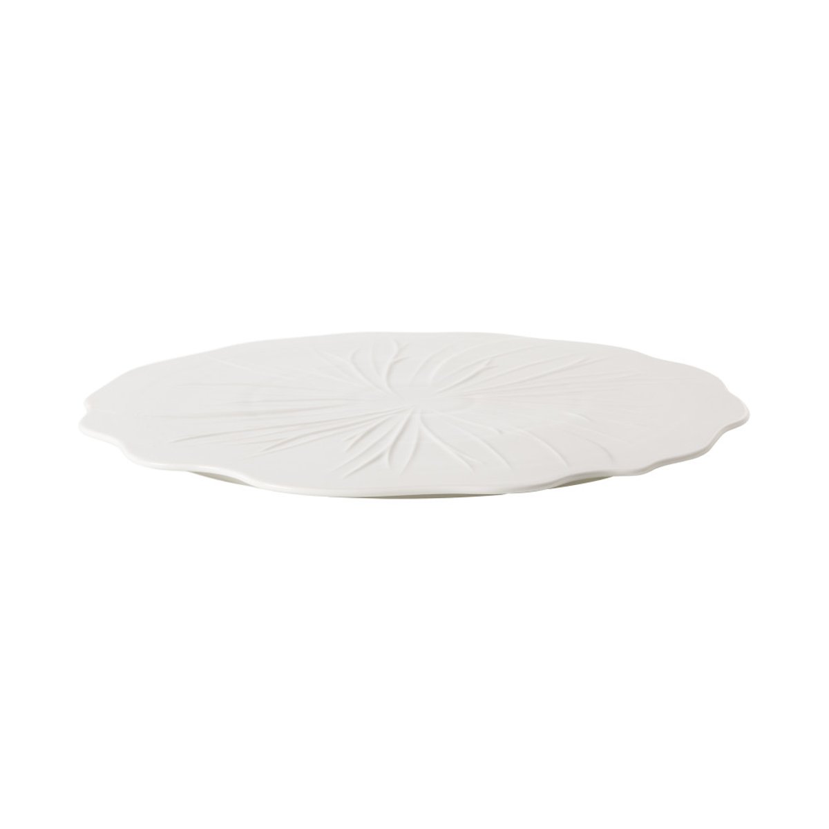 Plat rond Dahlia 32 cm blanc, TABLE PASSION