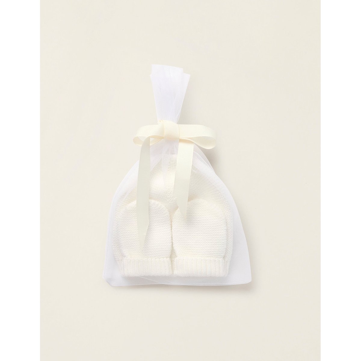Ensemble Bonnet + Gants en Maille blanc, ZIPPY