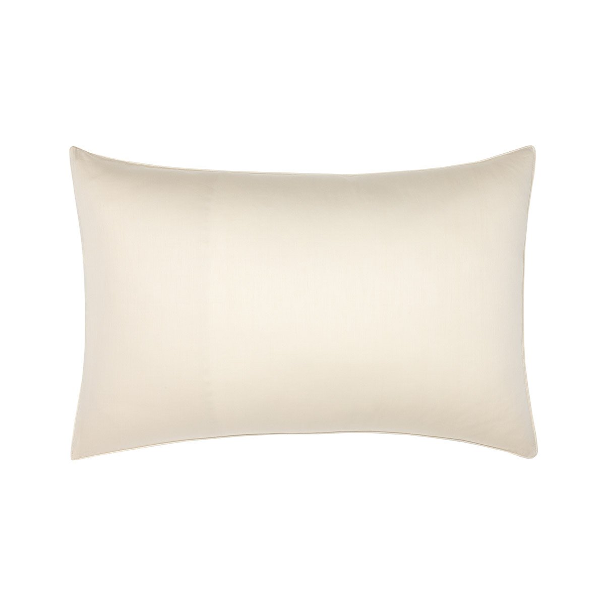 Taie d'oreiller en satin de coton gris, DAMIER lune, DESFORGES