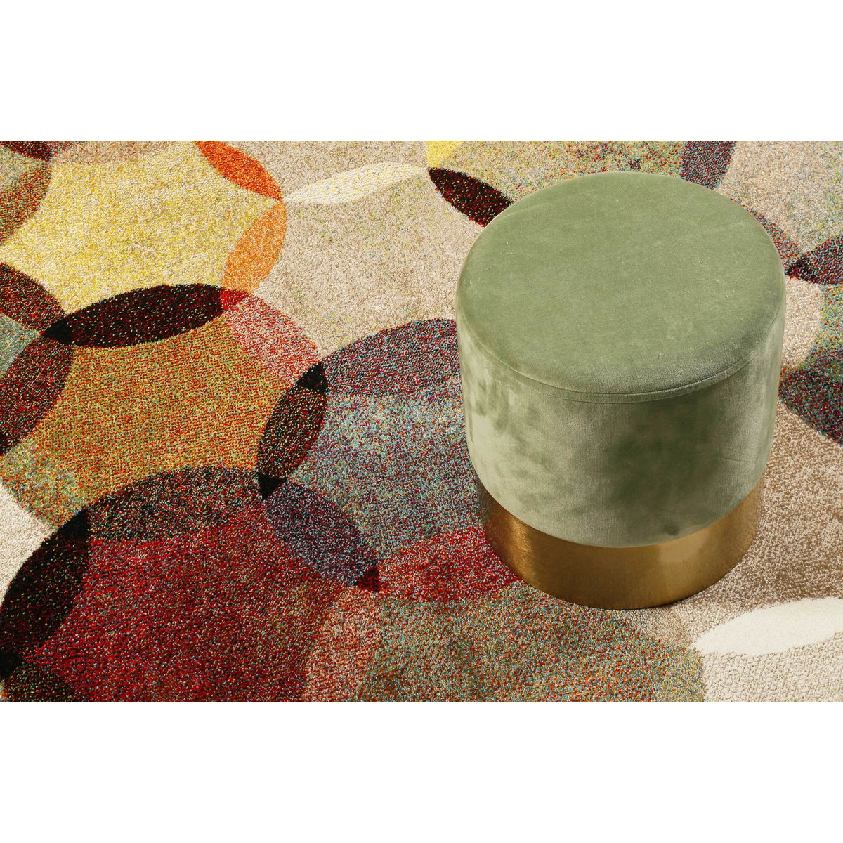 Tapis salon moderne look vintage chiné , Modernina coloré, ESPRIT