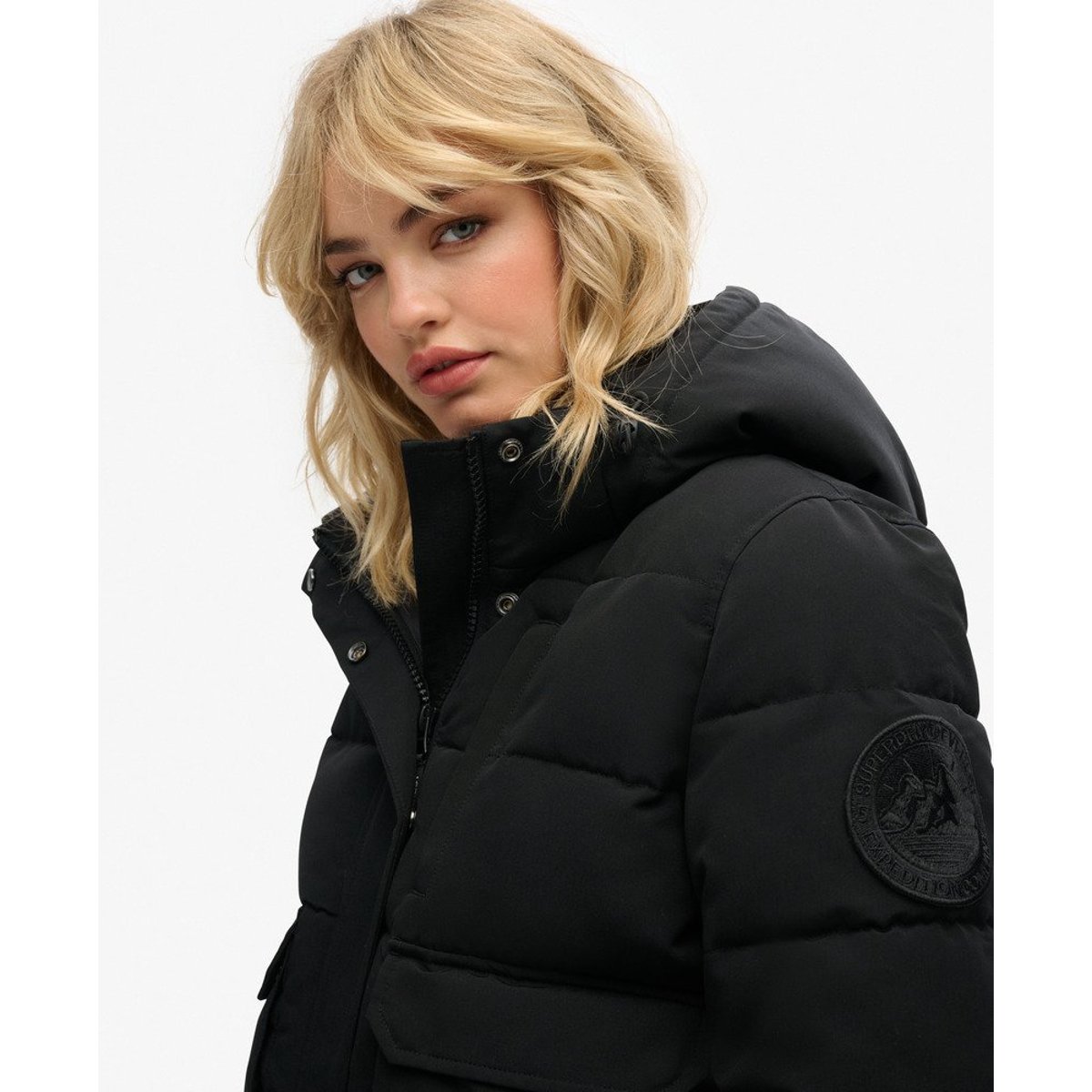 Bomber Everest noir de jais, SUPERDRY