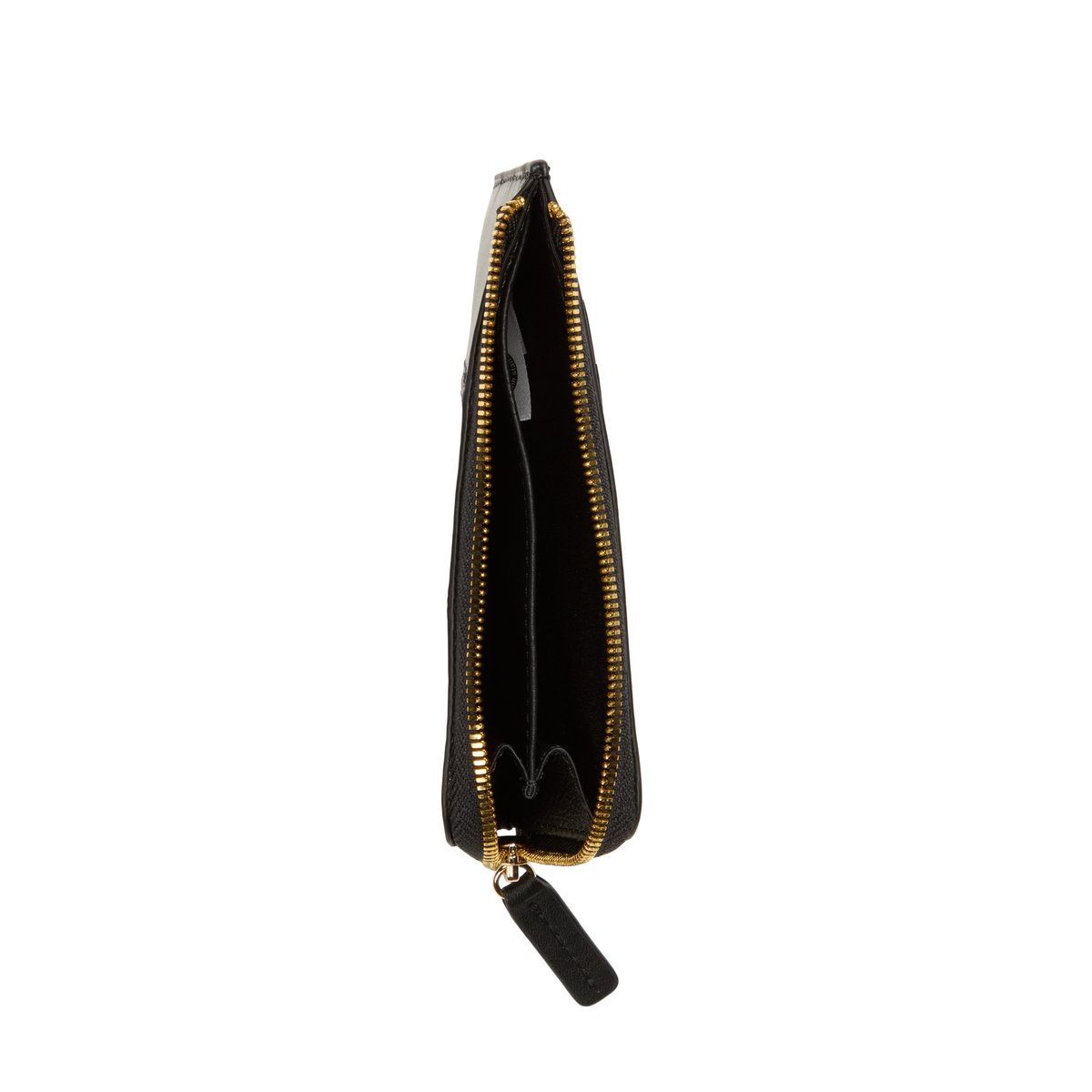 Porte-monnaie à fermeture éclair, modèle Florica en cuir de vachette de qualité supérieure noir, MARC O'POLO