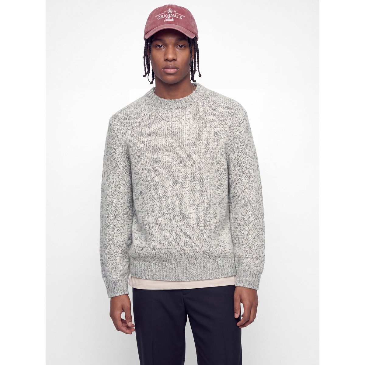 Pull En Maille grise - feather gray 1, JACK & JONES
