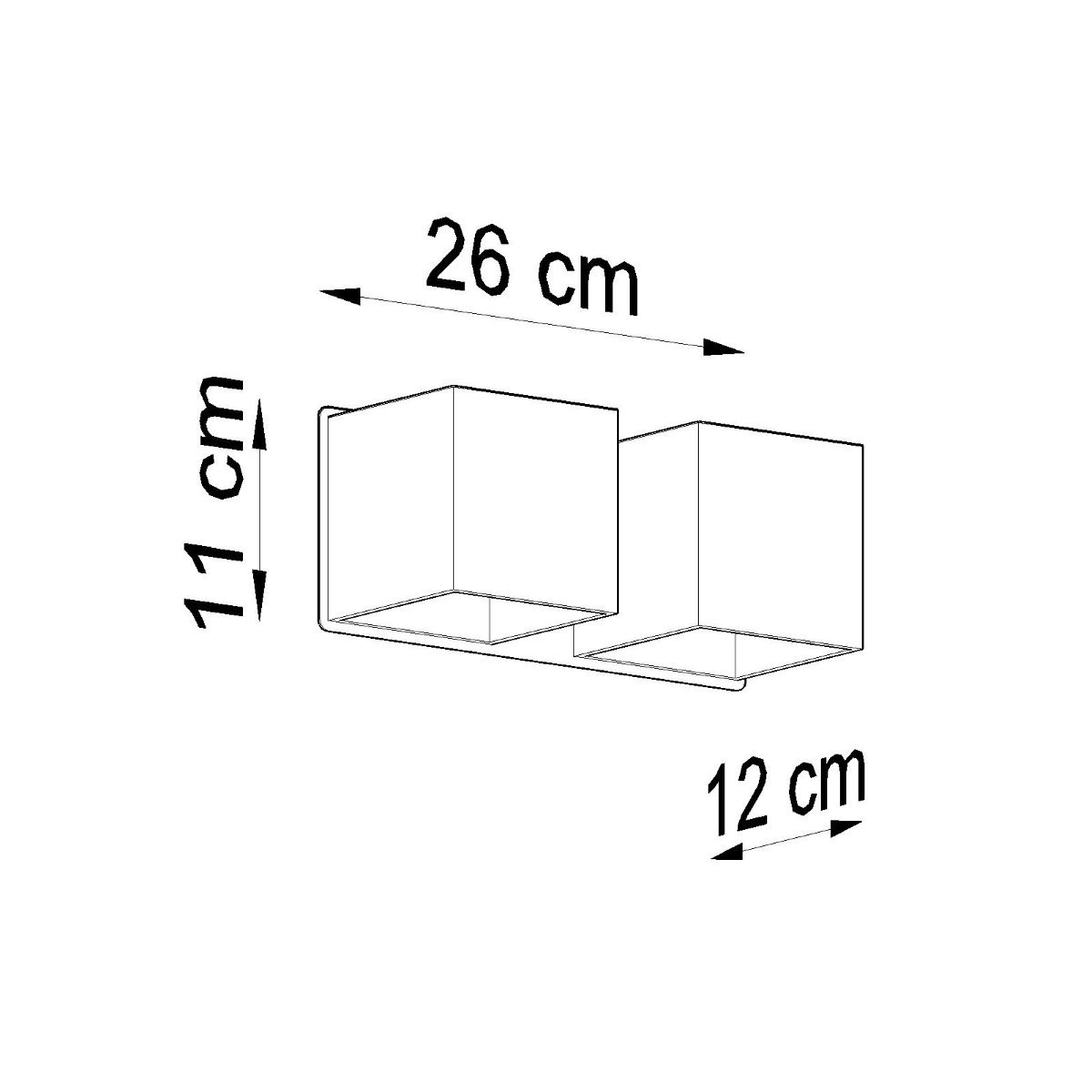 Applique Aluminium Blanc G9 2 Quad blanc, EDEN