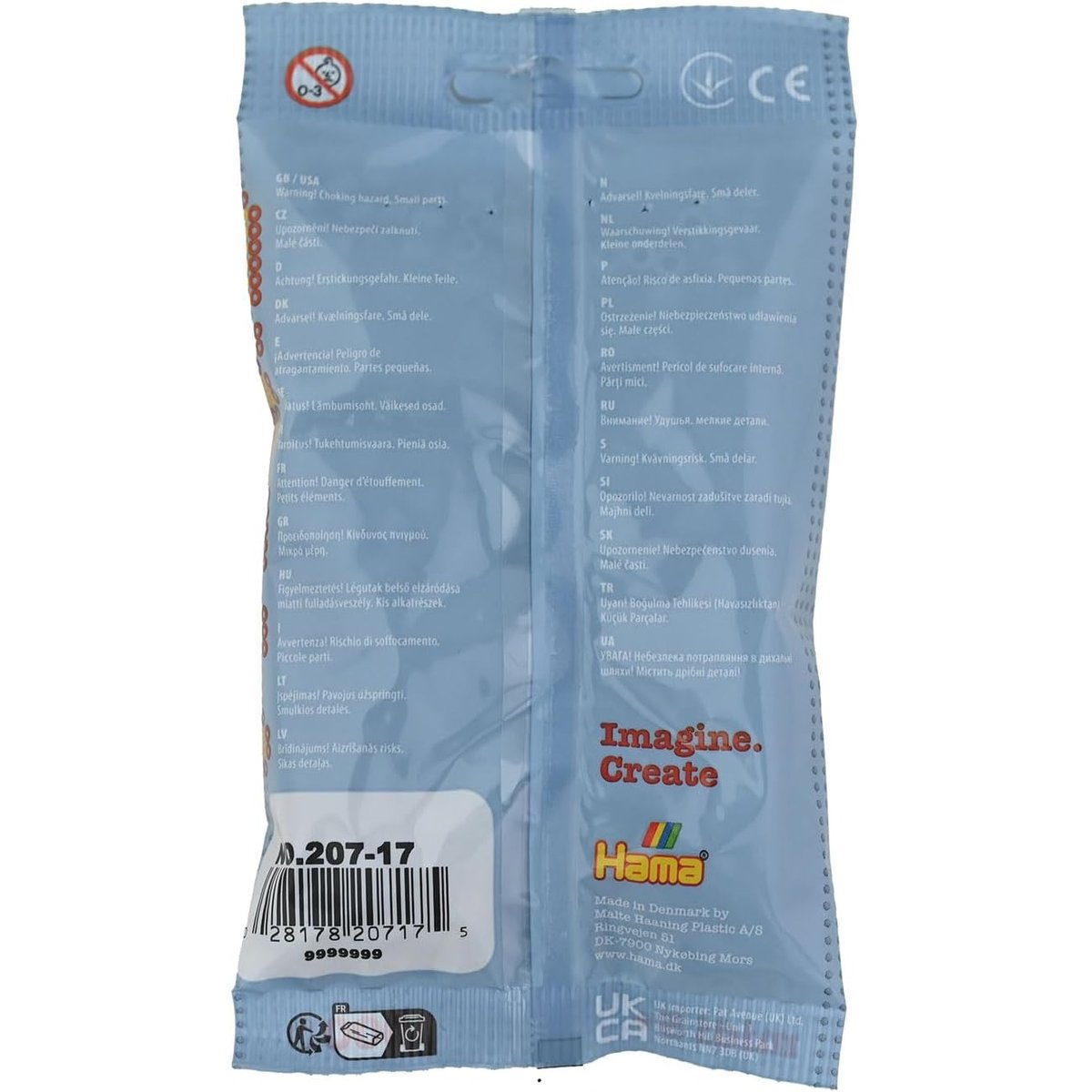 Sachet 1000 perles plastique Midi gris gris, HAMA