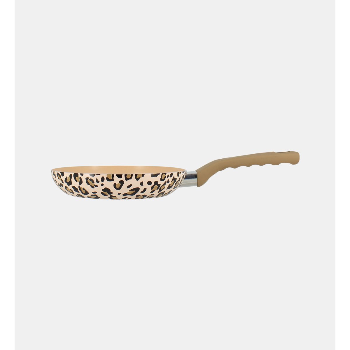 Poêle en aluminium recyclé 20cm, LEOPARD marron, MENASTYL