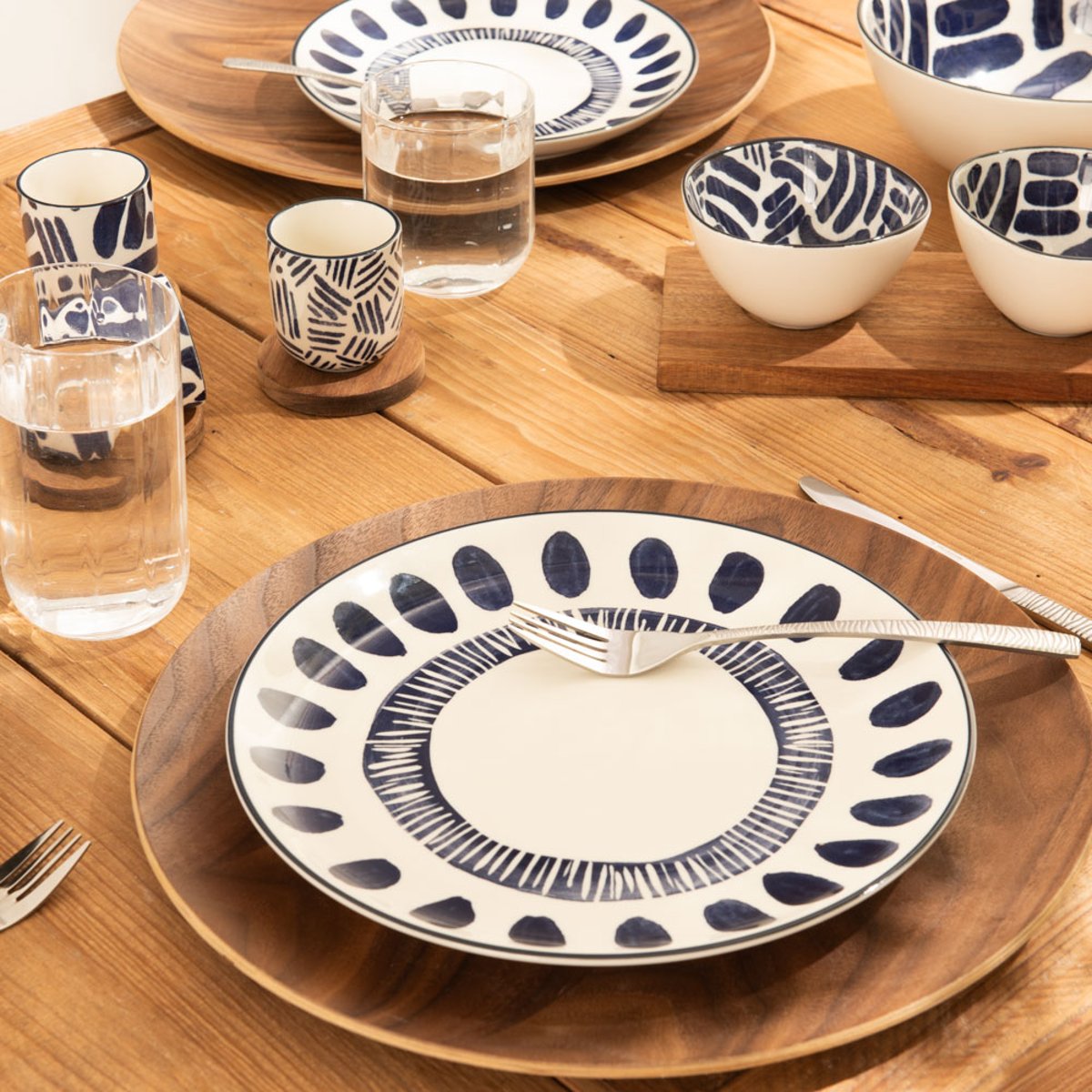 Assiette à dessert Milos 20,5 cm (lot de 6) - MILOS bleu, TABLE PASSION