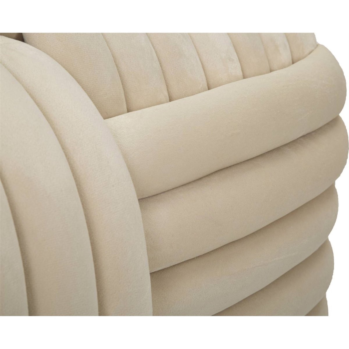 Banc au relief matelassé sculptural GLAM crème, RECOLLECTION