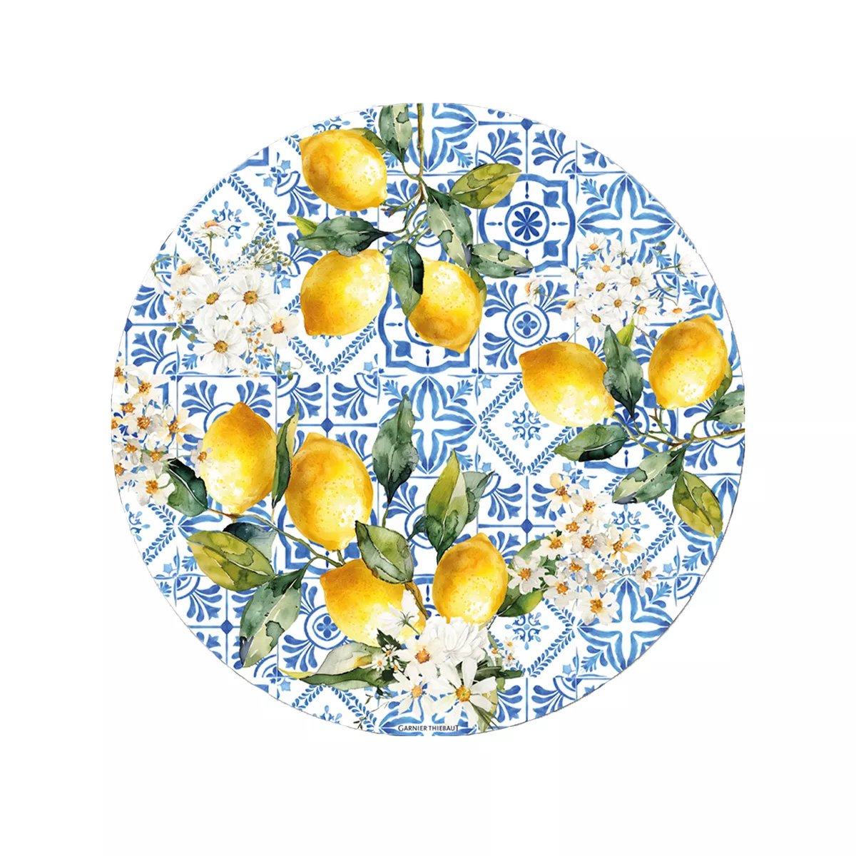 Set vinyle CITRONS AZULEJOS bleu azulejos, GARNIER THIEBAUT