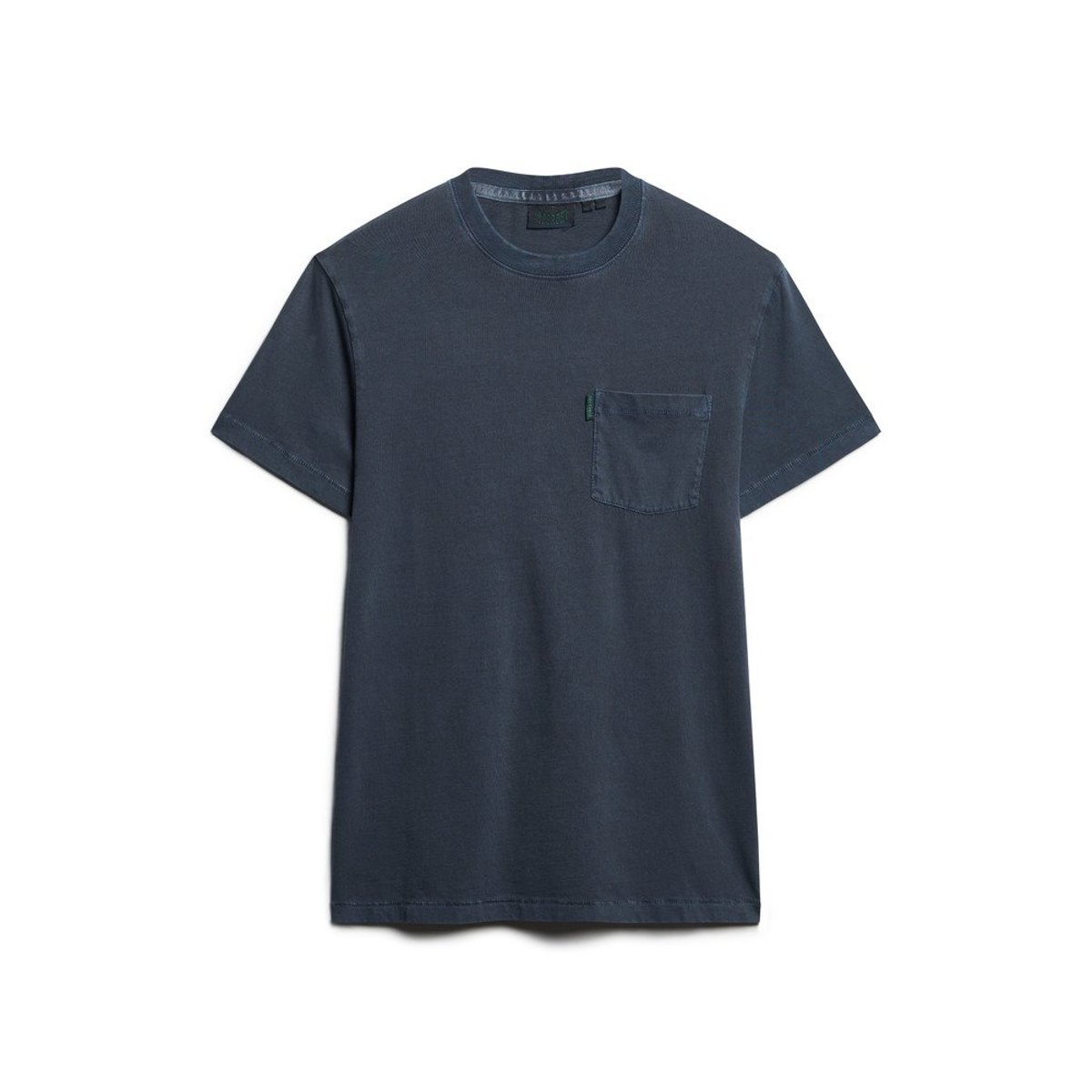T-shirt délavé à poche Essential bleu marine éclipse délavé, SUPERDRY