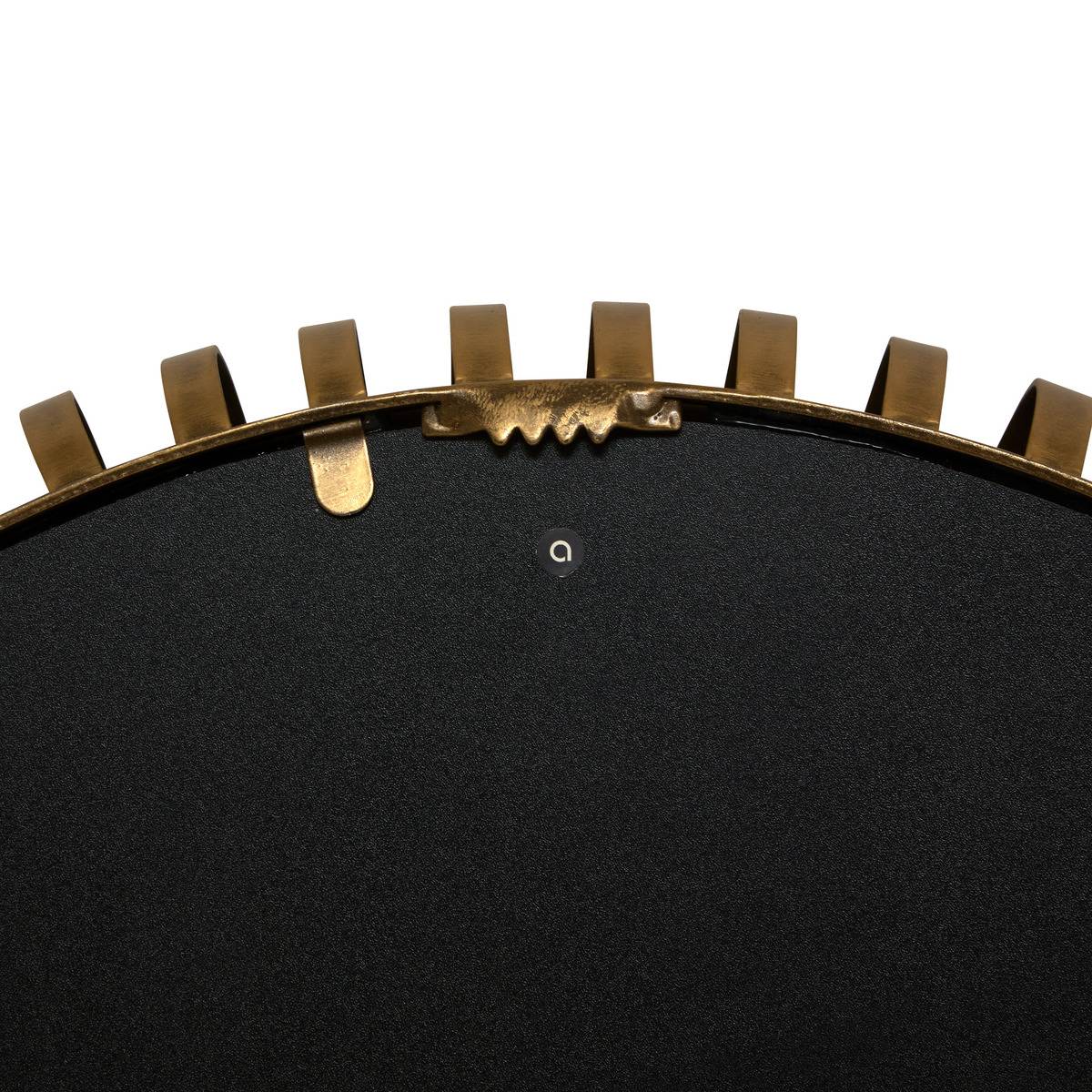 Miroir rond en métal BARREL doré, ATMOSPHERA