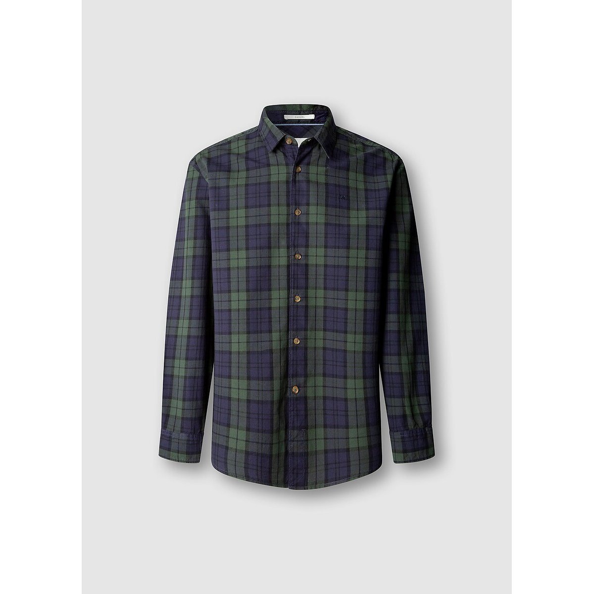 Chemise droite à carreaux, manches longues carreaux bleu/vert, PEPE JEANS